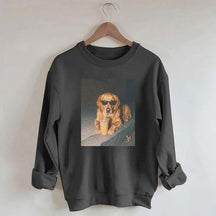 Golden Retriever Drinking Iced Coffee Sweatshirt