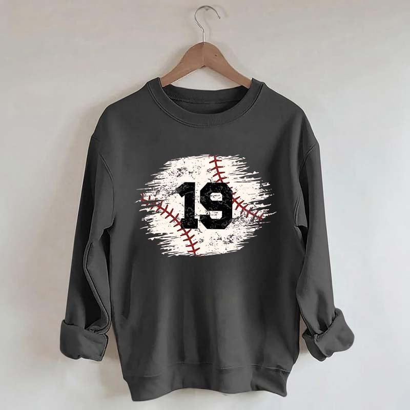 Custom Baseball Team Number Sweatshirt