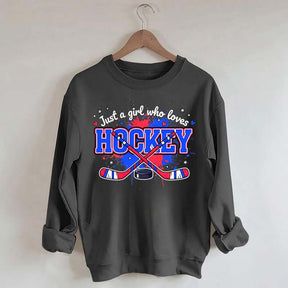 Cozy Gildan Hockey Girl Sweatshirt