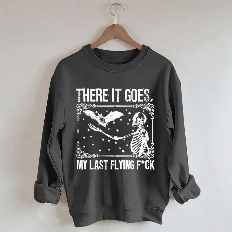 Skeleton Bat Spooky Halloween Sweatshirt