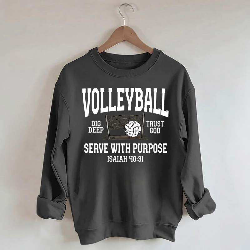 Volleyball Serve with Purpose Coach Sweatshirt