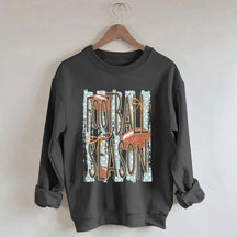 Trendy Stripes Football Mom Sweatshirt