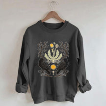Ostara Raven Pagan Spring Equinox Sweatshirt