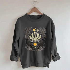 Ostara Raven Pagan Spring Equinox Sweatshirt