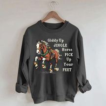 Country Christmas Horse Womens Sweatshirt