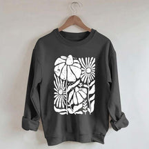 Boho Wildflowers Distressed Flowers Sweatshirt