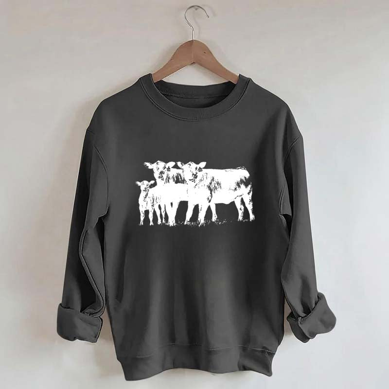 Cute Cow Western Country Love Sweatshirt