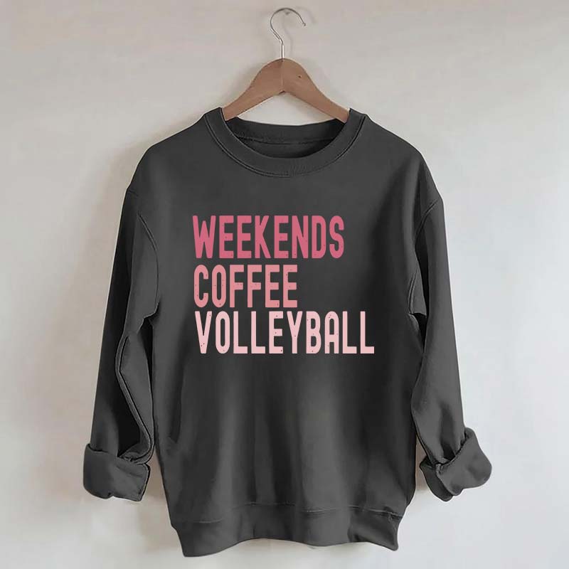 Weekend Coffee Volleyball Pink Sweatshirt