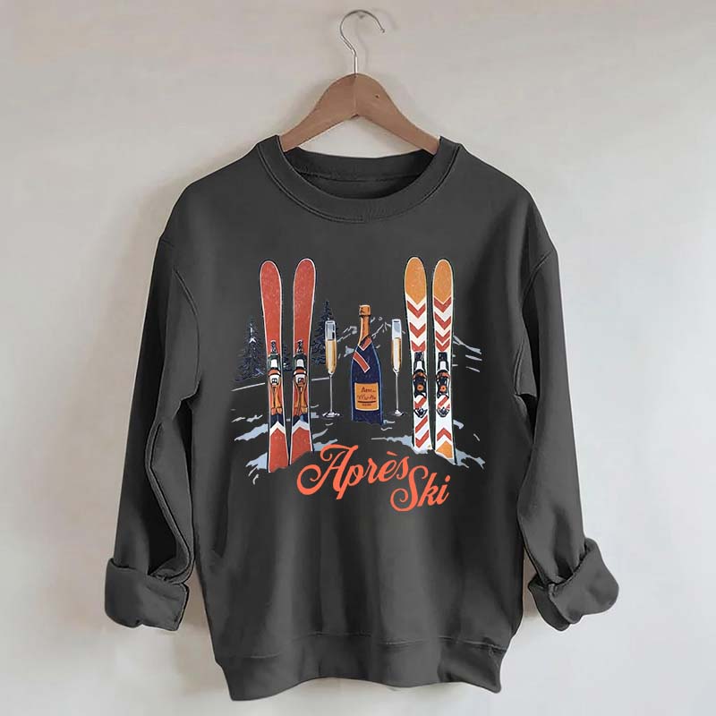 Apres Ski Champagne New Years Eve Sweatshirt