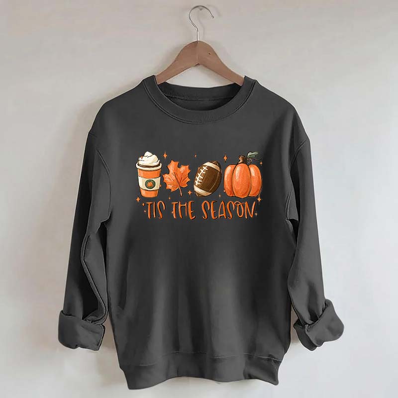 Tis The Season Coffee Football Sweatshirt