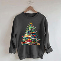 Christmas Book Tree Xmas Lover Sweatshirt