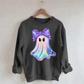 Shimmering  Iridescent Glitter Ghost Sweatshirt