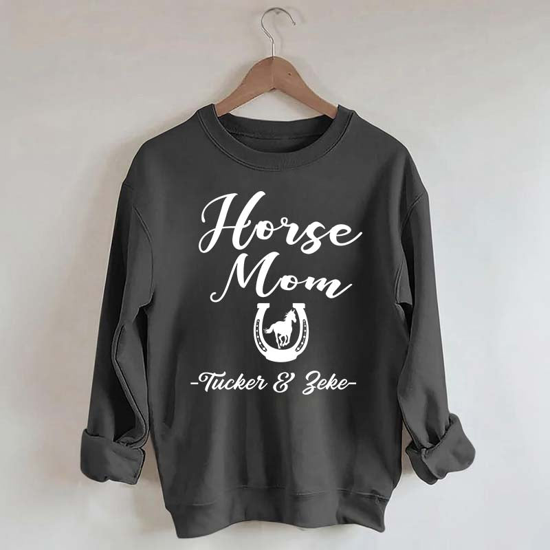 Personalized Horse Mom Equestrian Sweatshirt