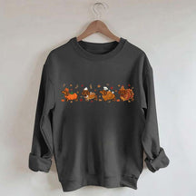 Cute Wiener Dog Turkey Costume Halloween Sweatshirt