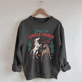 Giddy Up Jingle Horse Christmas Sweatshirt