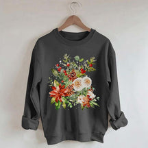 Vintage Christmas Floral Sweatshirt
