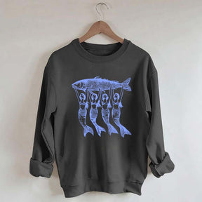 Vintage Tinned Fish Mermaid Sweatshirt