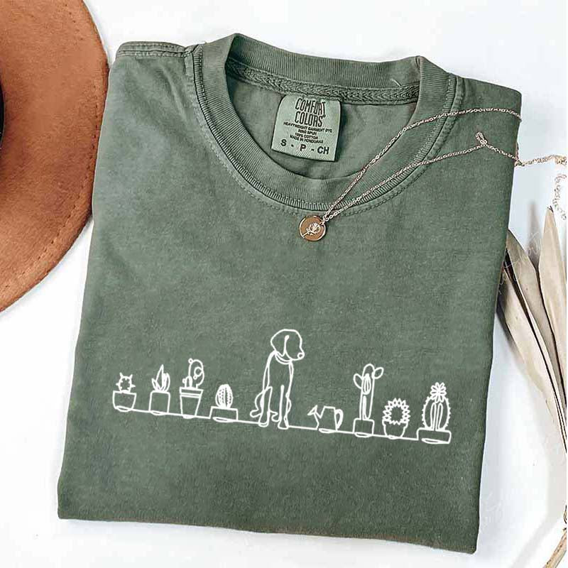 Dog and Plant Lady T-Shirt