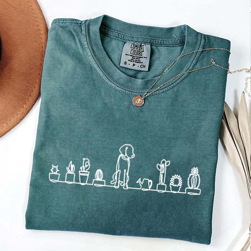 Dog and Plant Lady T-Shirt