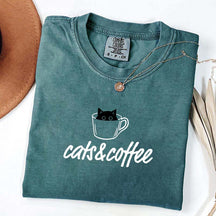 Cats And Coffee Cute T-Shirt
