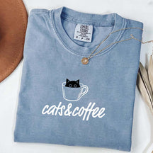 Cats And Coffee Cute T-Shirt