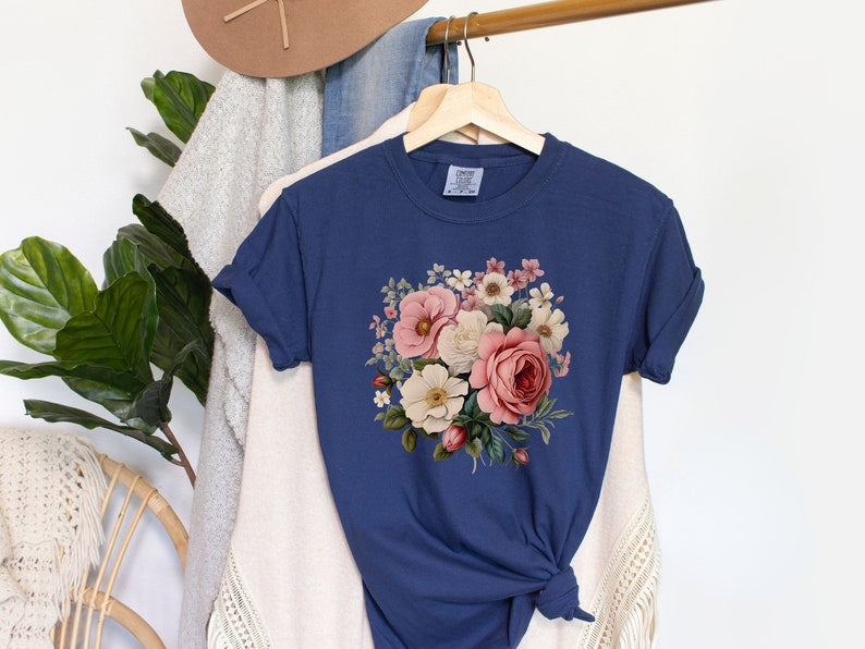 Boho Wildflowers Cottagecore Shirt Floral T-Shirt