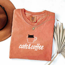 Cats And Coffee Cute T-Shirt