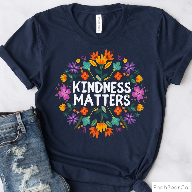La gentillesse compte Tshirt Boho Floral être gentil Tee