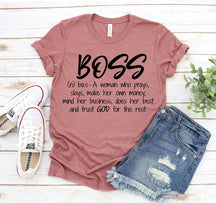 Boss Noun chemise féministe T-shirt cadeau pour elle