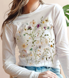 Pressed Flowers Long Sleeve shirt