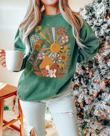 Comfort Colors Bohemian Mushroom Sweatshirt