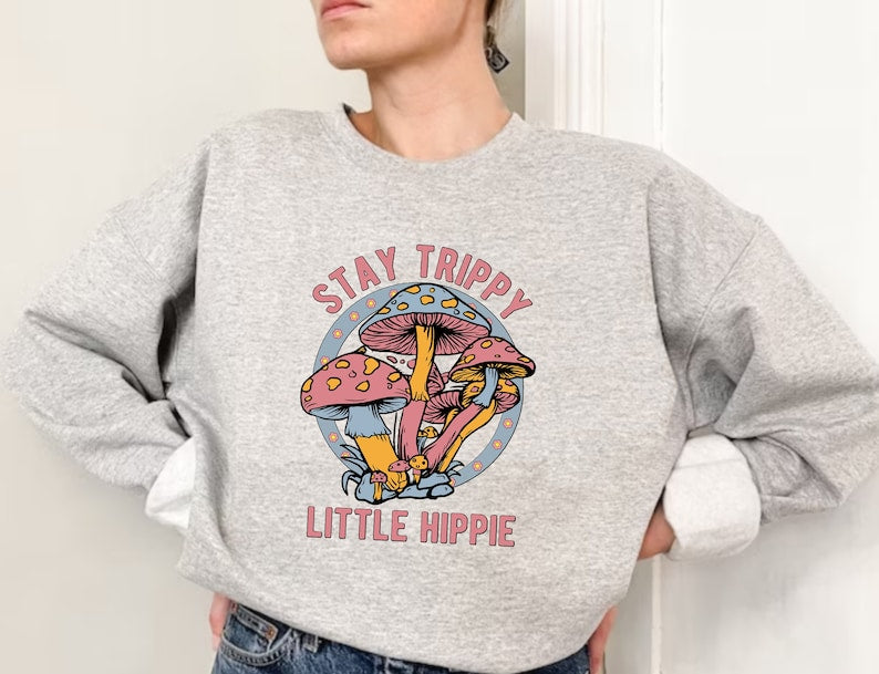 Restez Trippy Petit Sweat-shirt Champignon Hippie