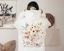 Sweatshirt à capuche fleur pressée Nature Lover Hoodie