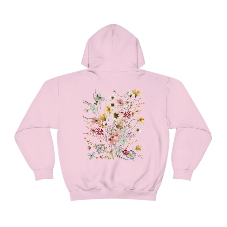 Gepresstes Blumen-Hoodie-Sweatshirt Naturliebhaber-Hoodie