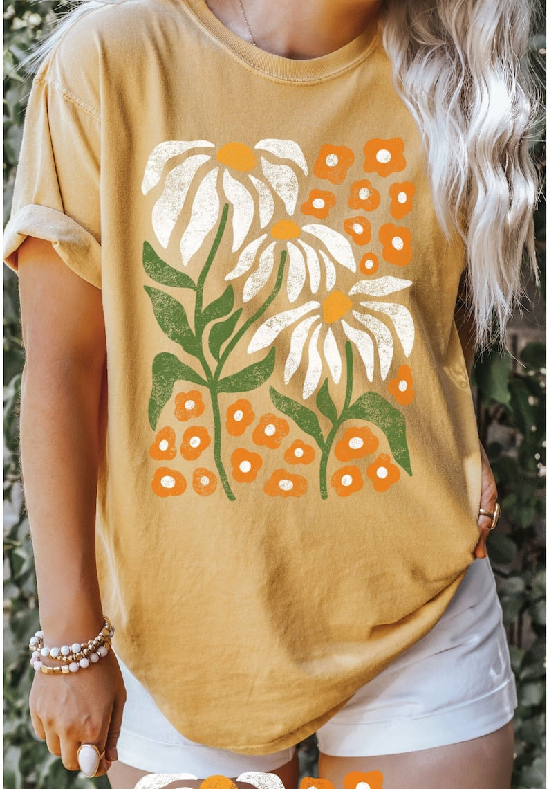 Blumen T-Shirt Boho Blumen T-Shirt