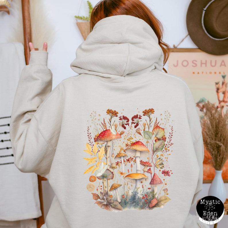 Sweat à capuche unisexe Aesthetic Mushroom Cottagecore