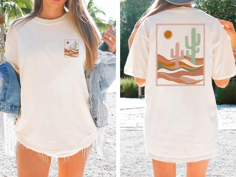 T-shirt Western de voyage Desert Cactus