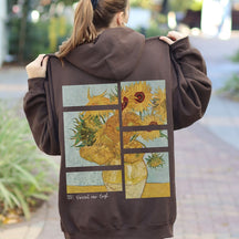 Sunflowers Hoodie Vincent Van Gogh Art Retro Vintage Hoodie