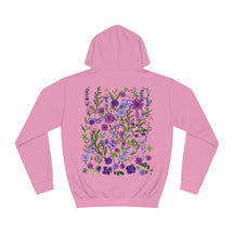 Vintage Botanischer Floraler Übergroßer Kapuzenpullover mit gepressten Blumen und Wildblumen 