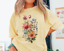 Chemise fleurs sauvages couleurs de confort Cottagecore Shirt