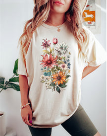 Chemise fleurs sauvages couleurs de confort Cottagecore Shirt