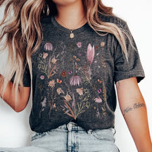 Rétro Pressé Fleurs Chemise Cadeau Pour Elle