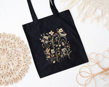 Wildblumen-Einkaufstasche Vintage Blumentasche