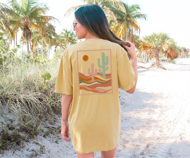 T-shirt Western de voyage Desert Cactus
