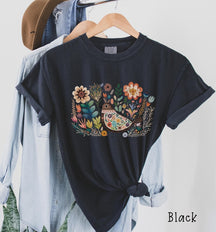 Chemise oiseau et fleurs Boho Folk Art Bird Shirt
