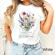 Wildflower Tshirt Botanical Floral T-Shirt