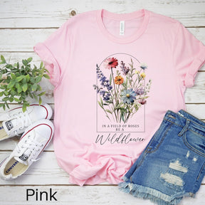 Wildflower Tshirt Botanical Floral T-Shirt