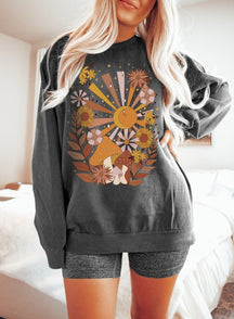 Comfort Colors Bohemian Mushroom Sweatshirt