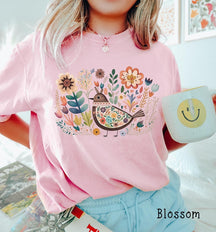 Chemise oiseau et fleurs Boho Folk Art Bird Shirt