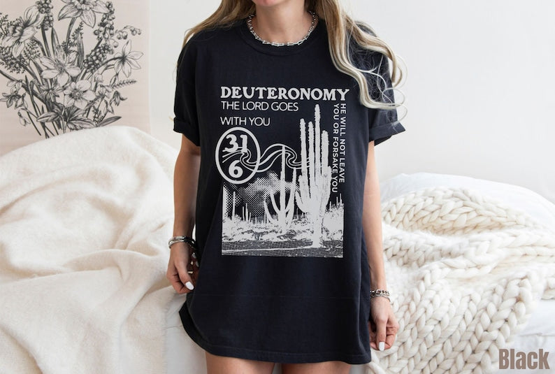 Boho Bible Verse T-Shirt Fashion Oversized T-Shirt